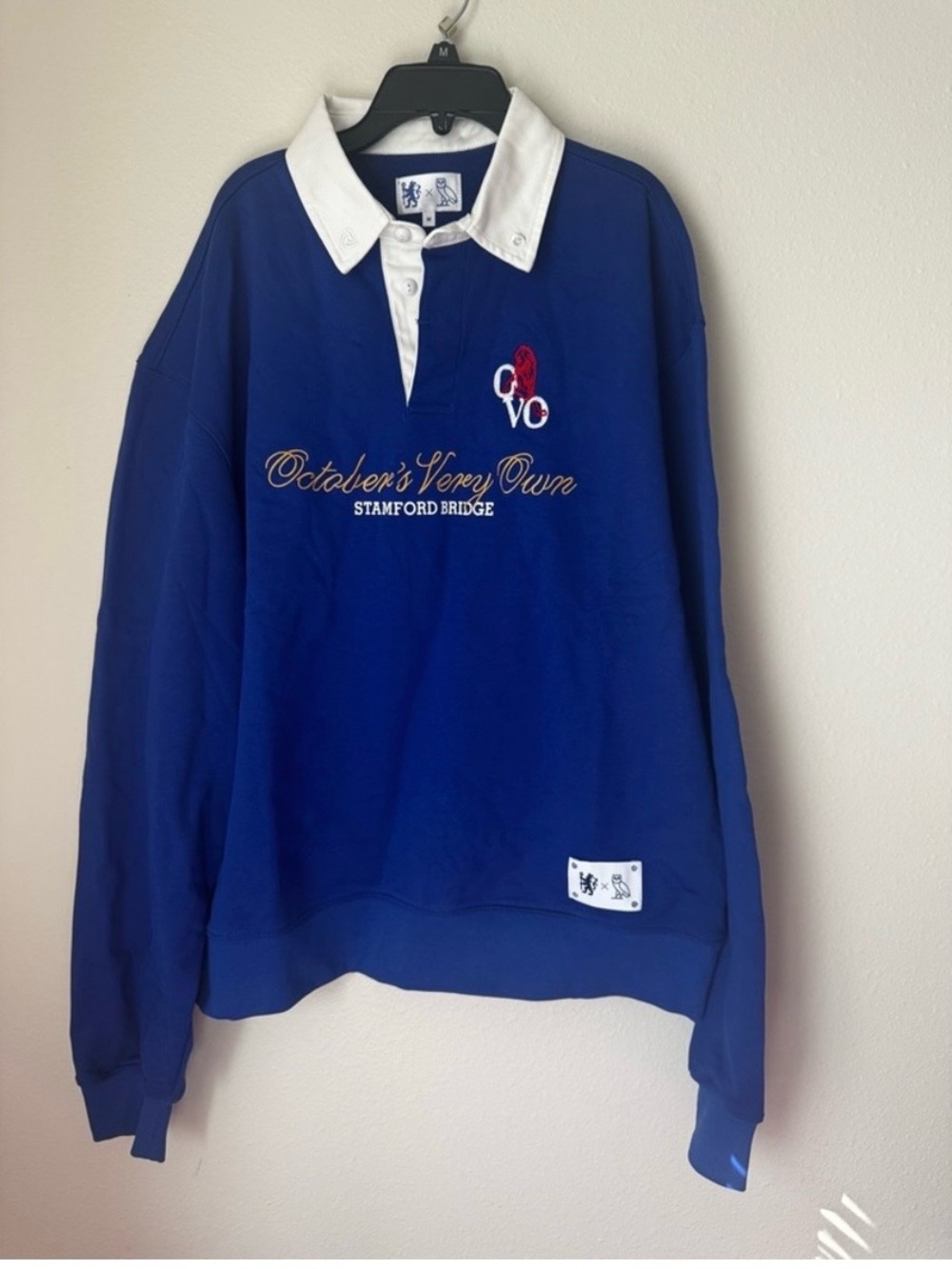 OVO x Chelsea FC blue rugby shirt